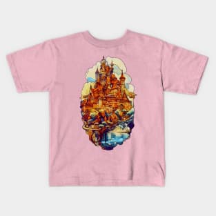 Art Nouveau Fantasy Castle Kids T-Shirt